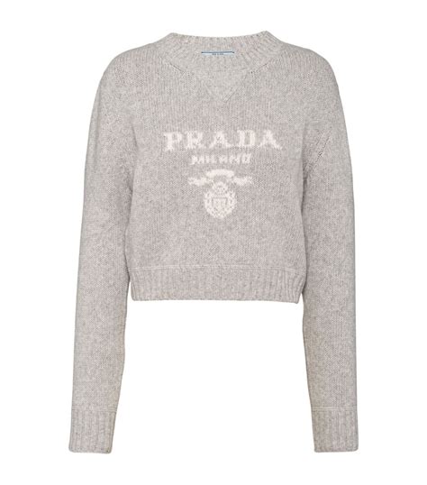 prada grey rocket jumper|Prada cashmere cardigan.